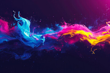 mixing of colors paint, colorful abstract splash.