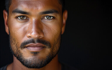 Close-Up Portrait of a Bearded Man