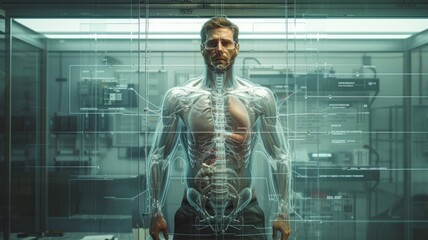 Fototapeta na wymiar internal anatomy man