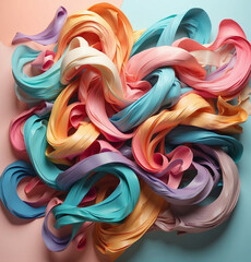 Colorful twisted background. Art design pastel color