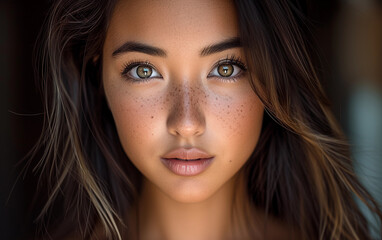 Close-up Portrait of a Person With Blue Eyes