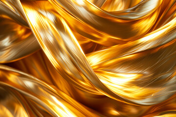 golden yellow shining liquid abstract background