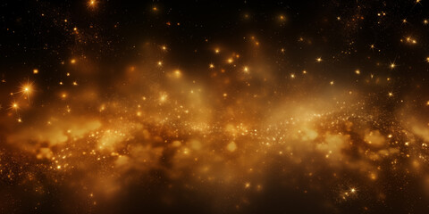 Abstract star background in gold tones