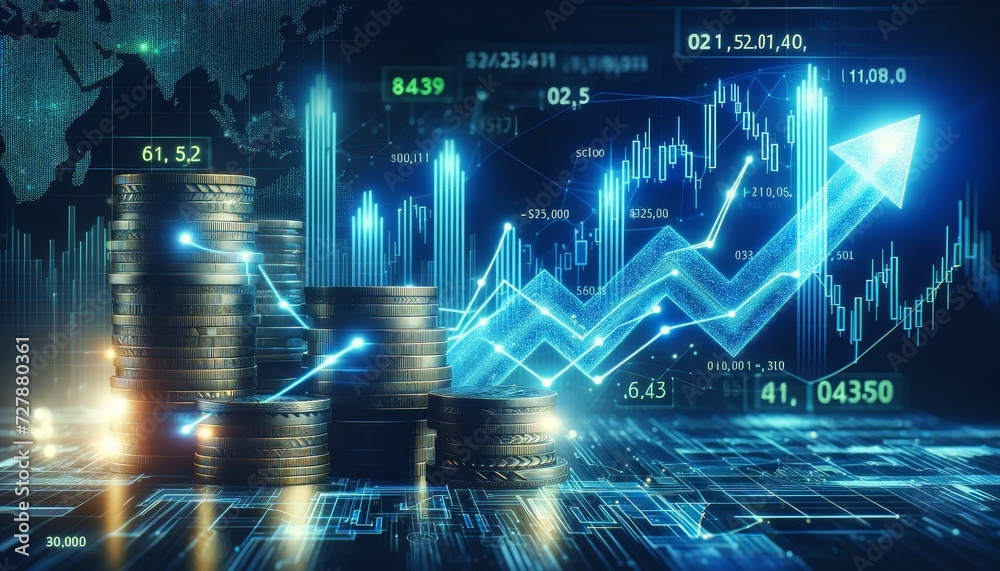 Poster visualizes the concept of financial growth
