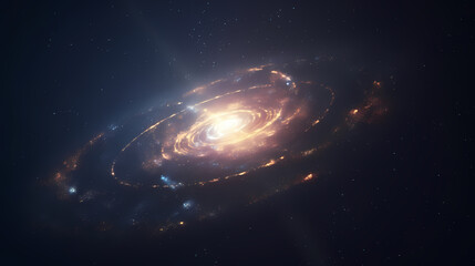 Fototapeta premium Cosmic illustration showing vibrant cosmic background