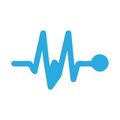  heart beat pulse line icon for medical