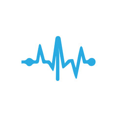  heart beat pulse line icon for medical