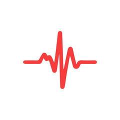  heart beat pulse line icon for medical