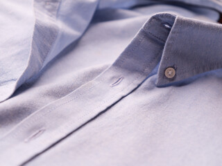 Close up of men's striped shirt. Soft focus.	