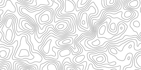 Abstract design with Seamless pattern with lines Topographic map. geographic mountain relief. Retro topographic map. geographic contour map paper texture. terrain path isolated on a white background.