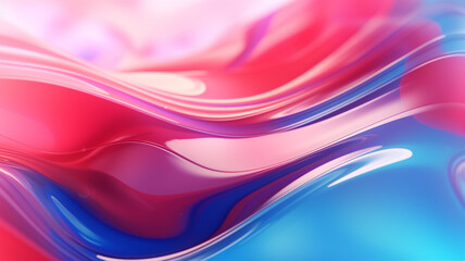 Abstract wavy shapes in colourful line curve motion graphic style
