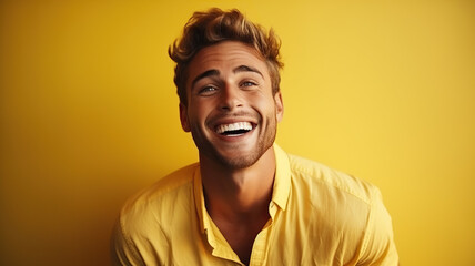Obraz premium Creative portrait of a smiling man