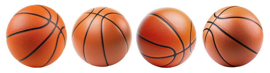 basketball ball isolated on transparent background. 