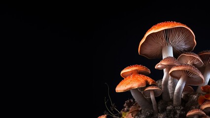 Fototapeta premium piles of brownish mushrooms