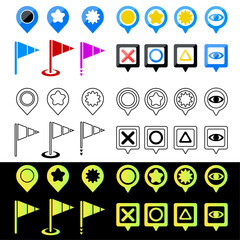 지도 지형 약도 응용 아이콘