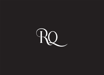 Real Estate RQ Logo Design On Creative Vector monogram Logo template.Building Shape RQ Logo