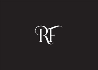 RF letter logo design. Abstract logo design