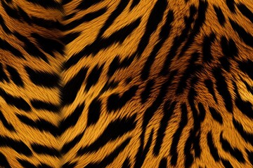 Abstract pattern resembling tiger stripes, with a vibrant orange and black color scheme.