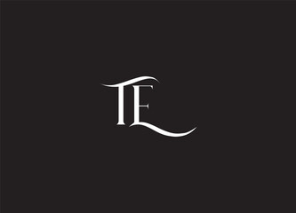 ET Alphabet letters Initials Monogram logo TE, E and T