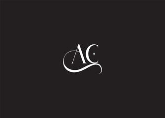 CA AC Artistic Letter Logo Design with Creative