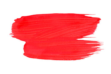 Red watercolor background. Artistic hand paint. Isolated on transparent background.