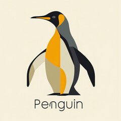 Obraz premium flat vector logo of animal Penguin Vector image, White Background