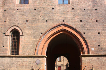 Palace of King Enzo (or Palazzo Re Enzo) at Piazza Maggiore in Bologna, Italy