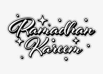 Ramadhan kareem hand lettering design