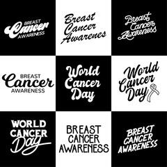 World Cancer Day Text Set Collection