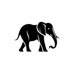 a black elephant with a long trunk
