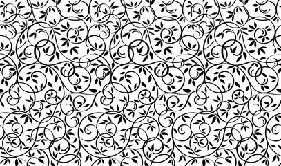 Vector Seamless Floral Pattern Illustration Horizontally And Vertically Repeatable