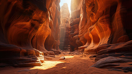 Majestic red sandstone canyon inviting adventure and exploration perfect for travel and tourism