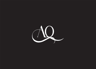 AQ Alphabet letters Initials Monogram logo QA, A and Q - obrazy, fototapety, plakaty