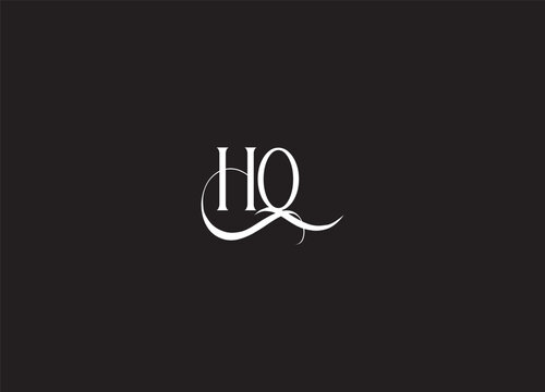 HQ, QH, Abstract Letters Logo Monogram