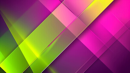 Disco purple, hot pink, lime, and slime green color geometric background vector presentation design . PowerPoint and Business background.
