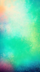 A lively abstract scene with a rainbow and a subtle radiance, complemented by a grainy texture that adds a retro vibe.