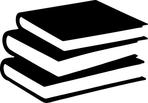 recommend clip art: Silhouette of books isolated on white background
                    