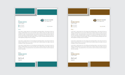 Modern business letterhead template design. Company Letterhead