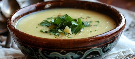 Homemade Warming Cauliflower Soup with a Fresh and Fragrant Cilantro Twist
