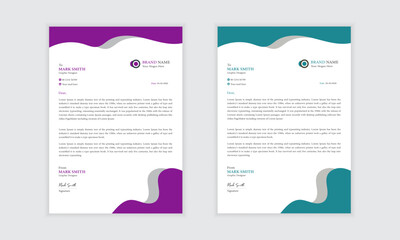 Modern business letterhead template design. Company Letterhead
