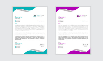 Modern business letterhead template design. Company Letterhead