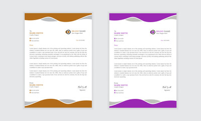 Modern business letterhead template design. Company Letterhead