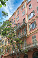 Obraz premium Corsica, Bastia, typical colorful houses in the historic center 