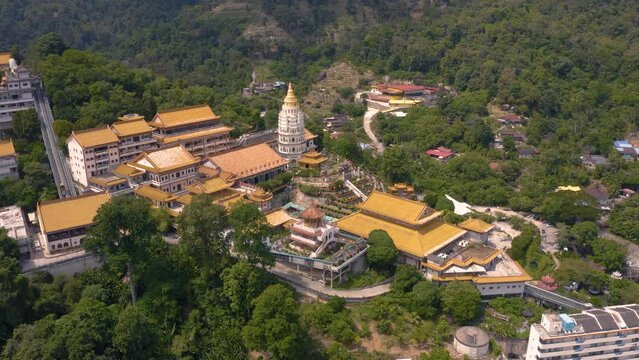 Kek Lok Si Temple in George Town. Aerial view