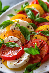 Fun Caprese Salad, street food and haute cuisine