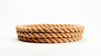  roll of rope on white background isolated