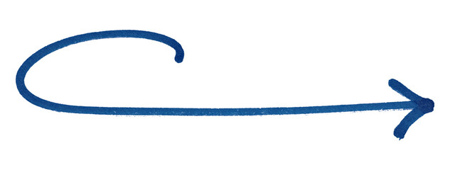 Blue arrows isolated on transparent background