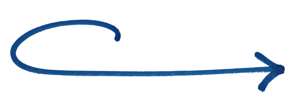 Blue arrows isolated on transparent background