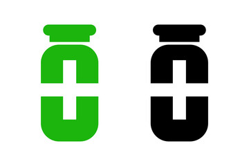 Fototapeta premium The logo for the pharmacy, isolated on a white background. Vector graphics