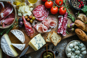 French Charcuterie Delight: A Visual Treat, street food and haute cuisine